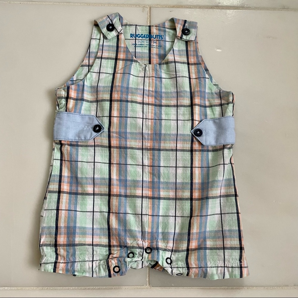 Ruggedbutts Plaid Jon Jon Size 0-3 Months